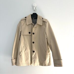 Zara Cropped Beige Trench Coat